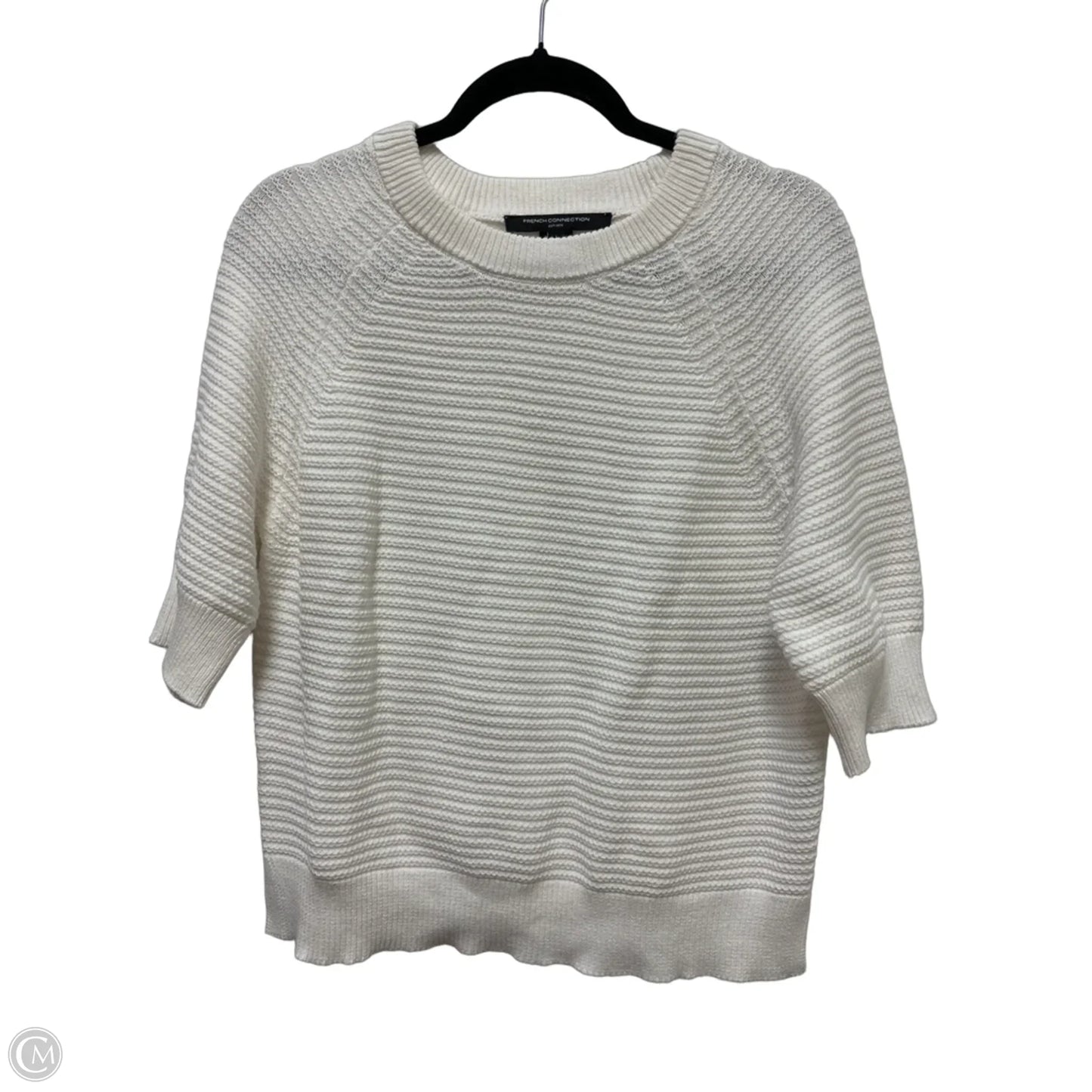 Sweater Short Sleeve By French Connection In White, Size: L
