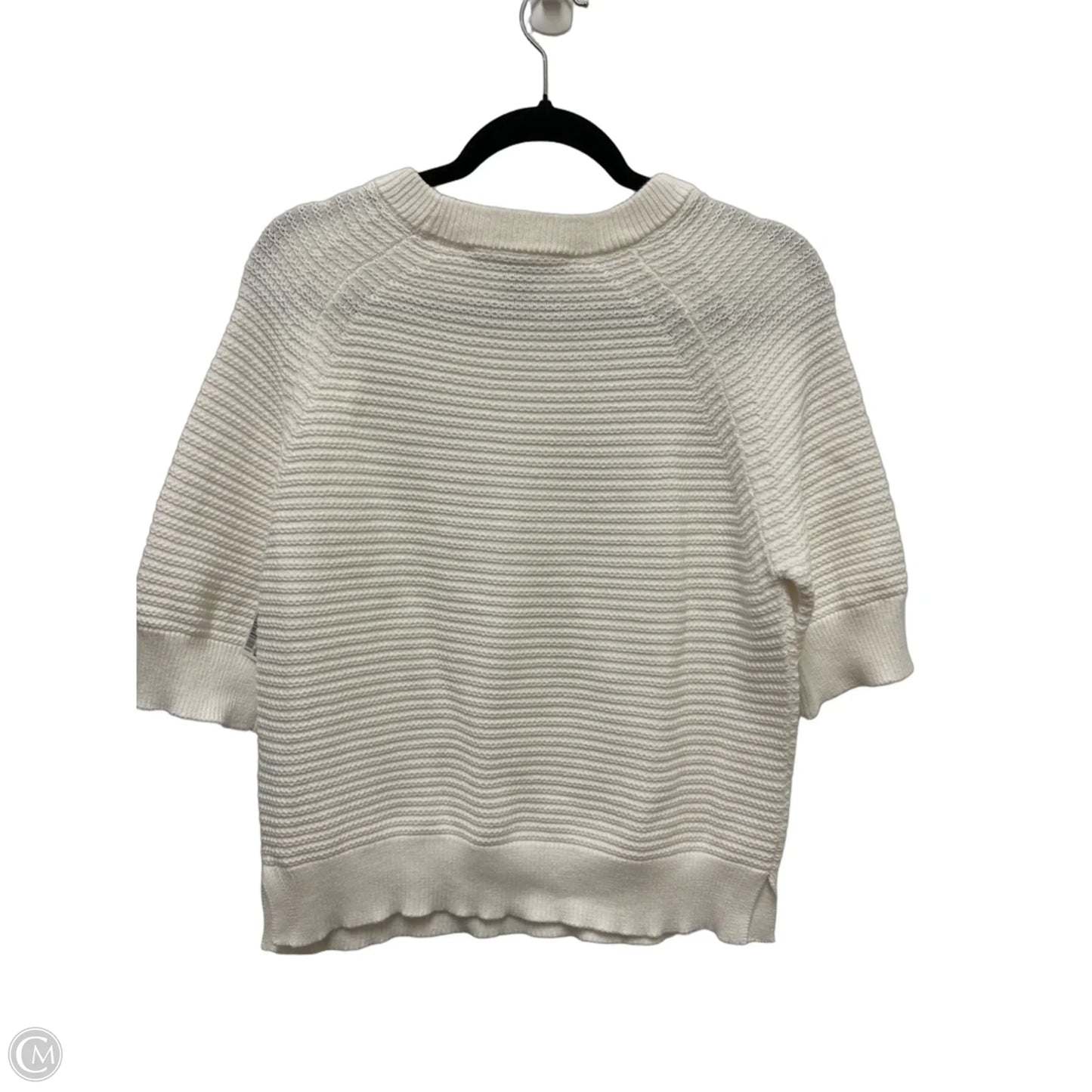 Sweater Short Sleeve By French Connection In White, Size: L