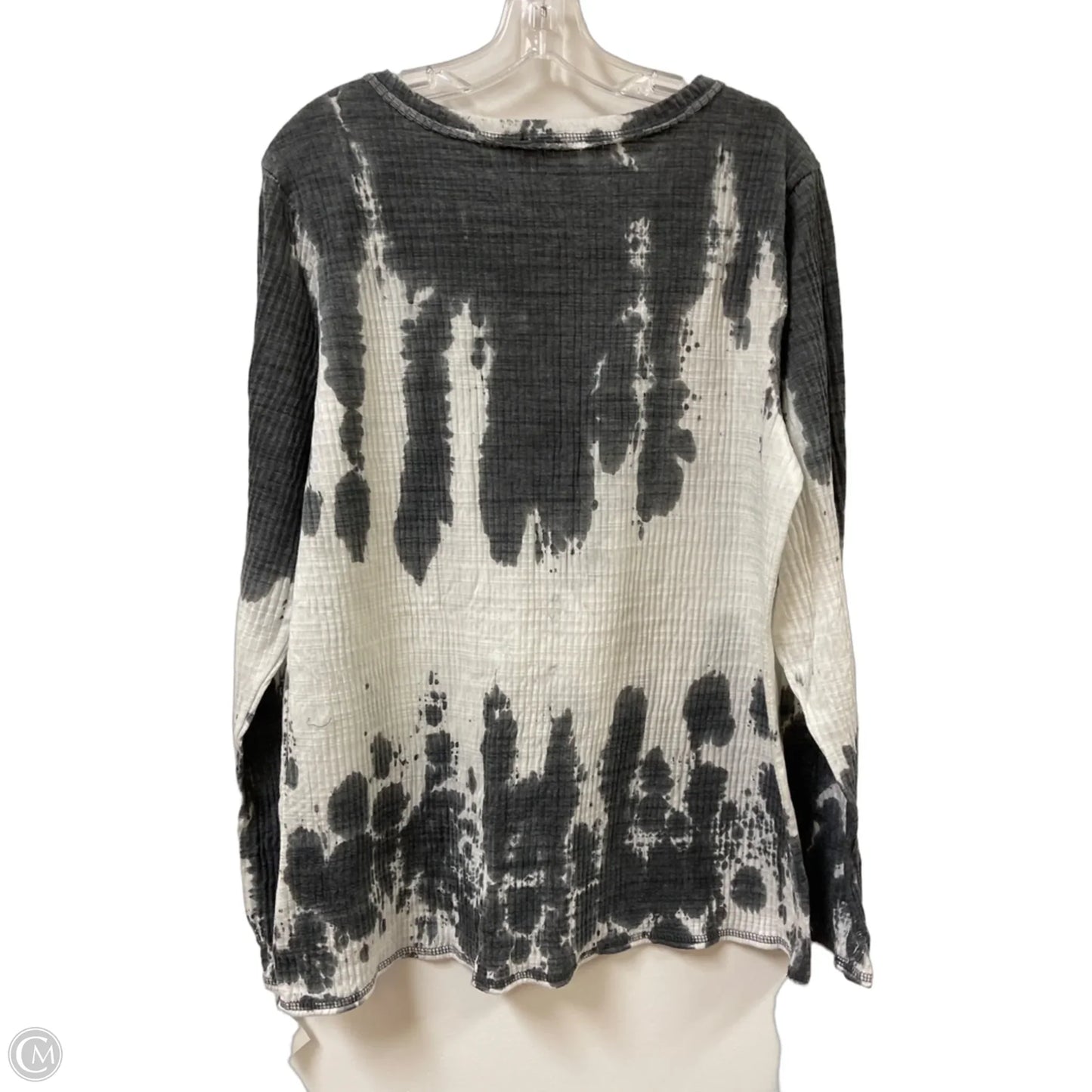 Top Long Sleeve By Clothes Mentor In Black & Cream, Size: M