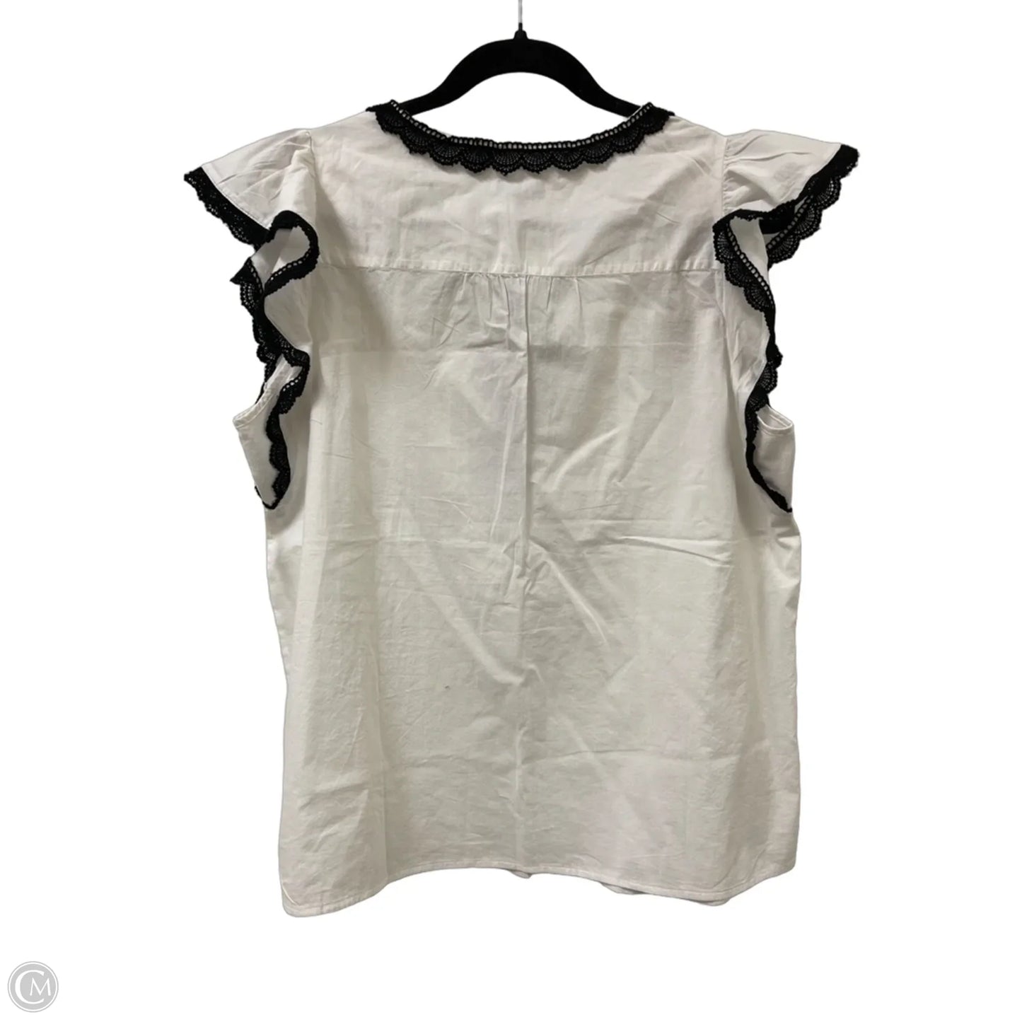 Top Sleeveless By Talbots In White, Size: M