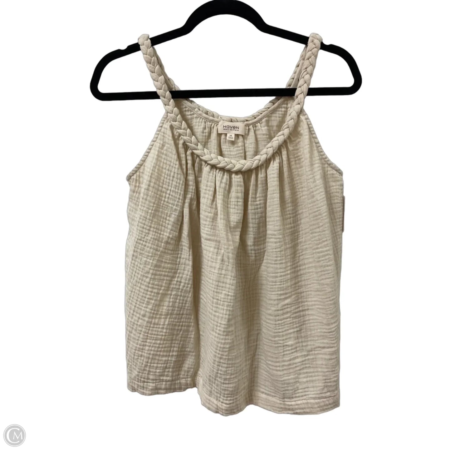 Top Sleeveless By Haven In Tan, Size: M