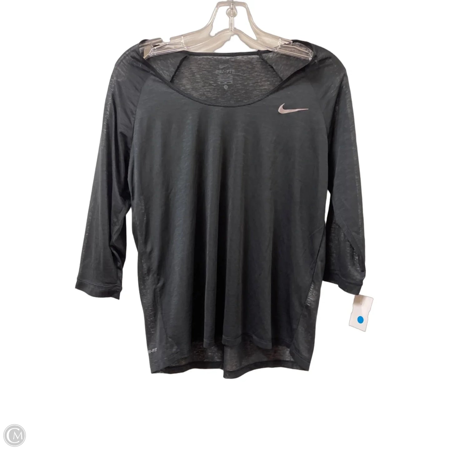 Athletic Top Long Sleeve Crewneck By Nike In Black, Size: M