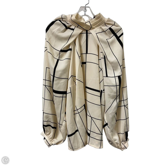 Blouse Long Sleeve By Eloquii In Cream, Size: 2x