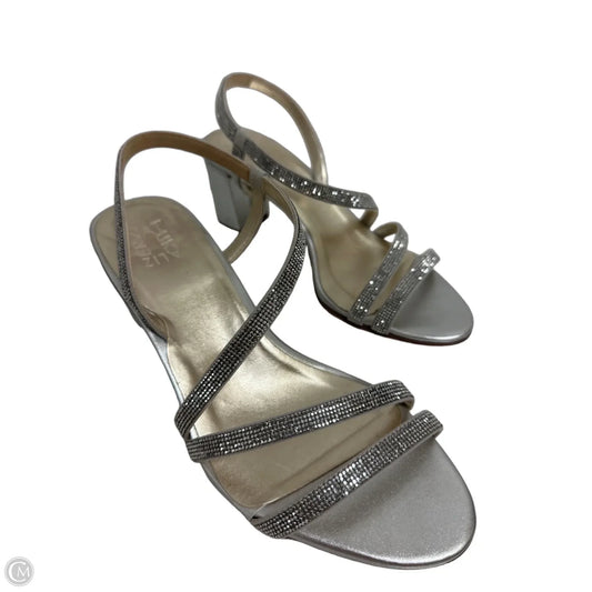 Sandals Heels Block By Naturalizer In Silver, Size: 10