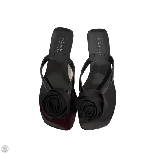 Sandals Flip Flops By Nicole By Nicole Miller In Black, Size: 7