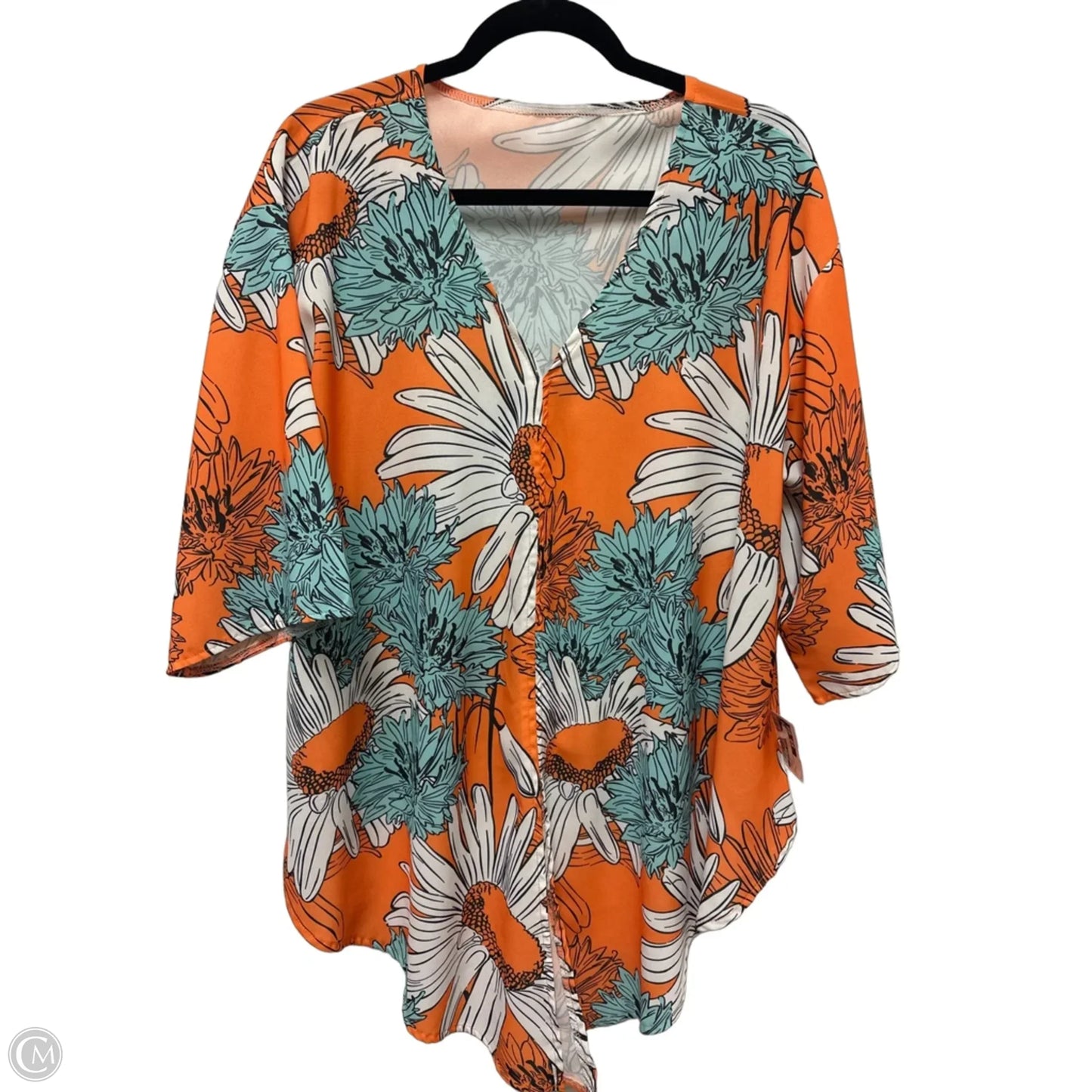 Top Long Sleeve By Clothes Mentor In Orange, Size: L