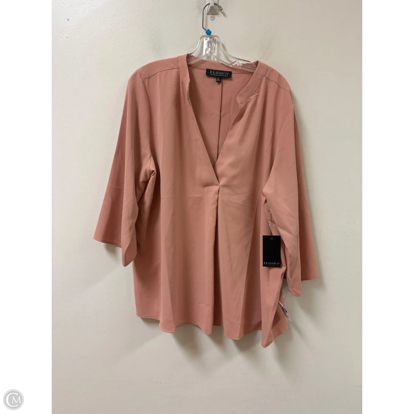 Top Long Sleeve By Eloquii In Pink, Size: Xl