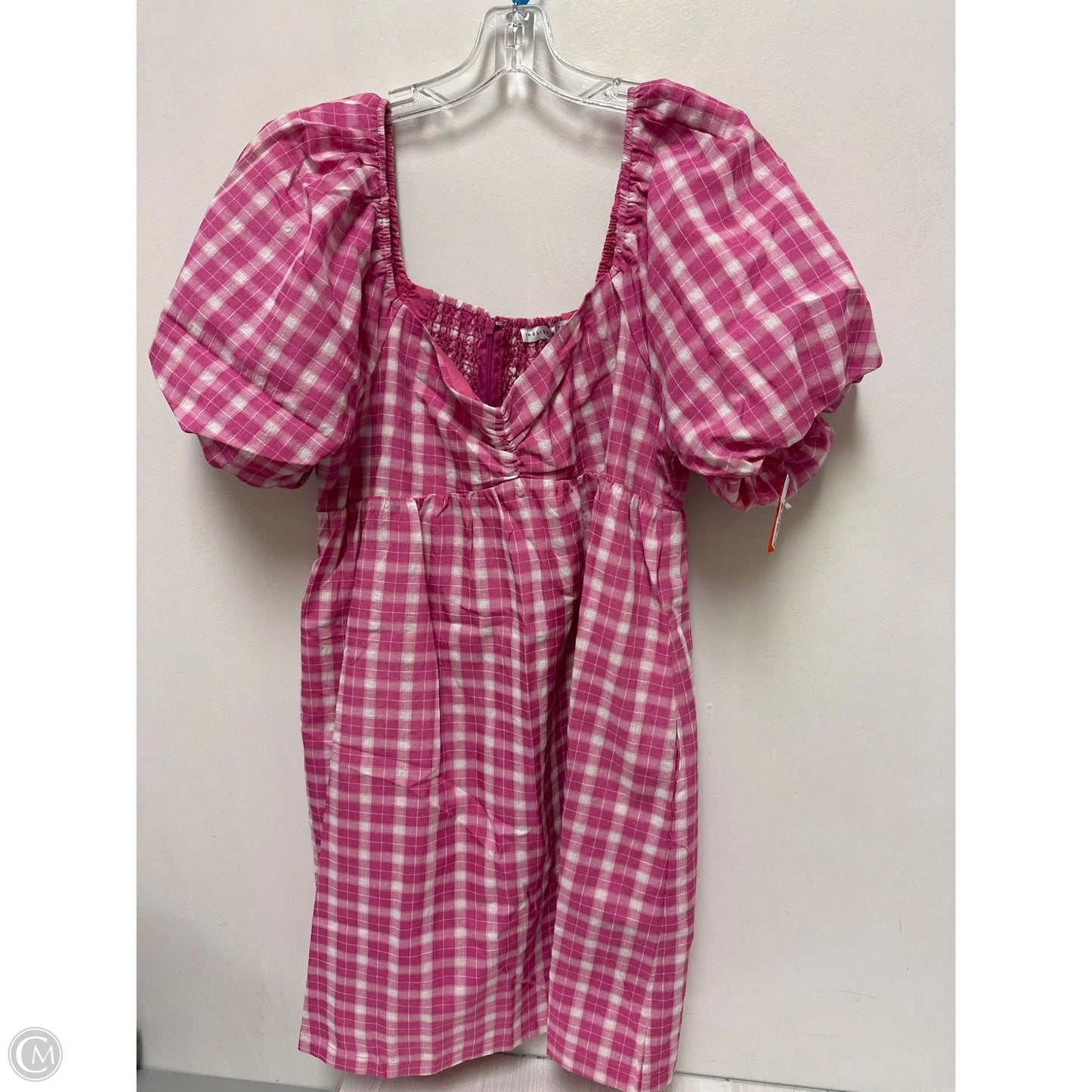 Dress Casual Short By English Factory In Pink & White, Size: L