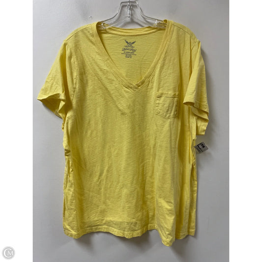 Top Short Sleeve By Faded Glory In Yellow, Size: 3x