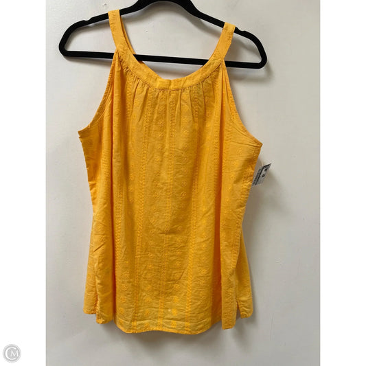 Top Sleeveless By Loft In Yellow, Size: M
