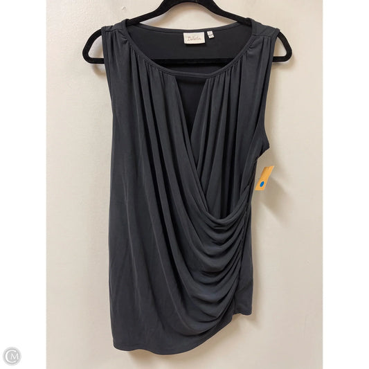 Top Sleeveless By Deletta In Grey, Size: M