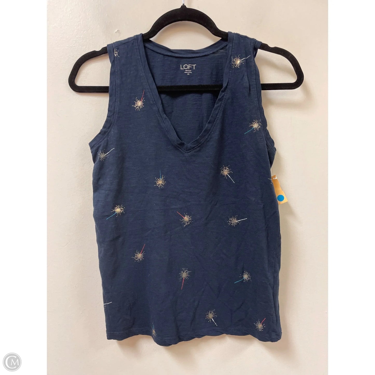 Top Sleeveless By Loft In Navy, Size: Xs