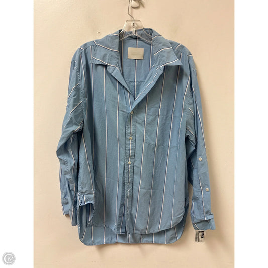 Blouse Long Sleeve By Citizens Of Humanity In Blue, Size: L