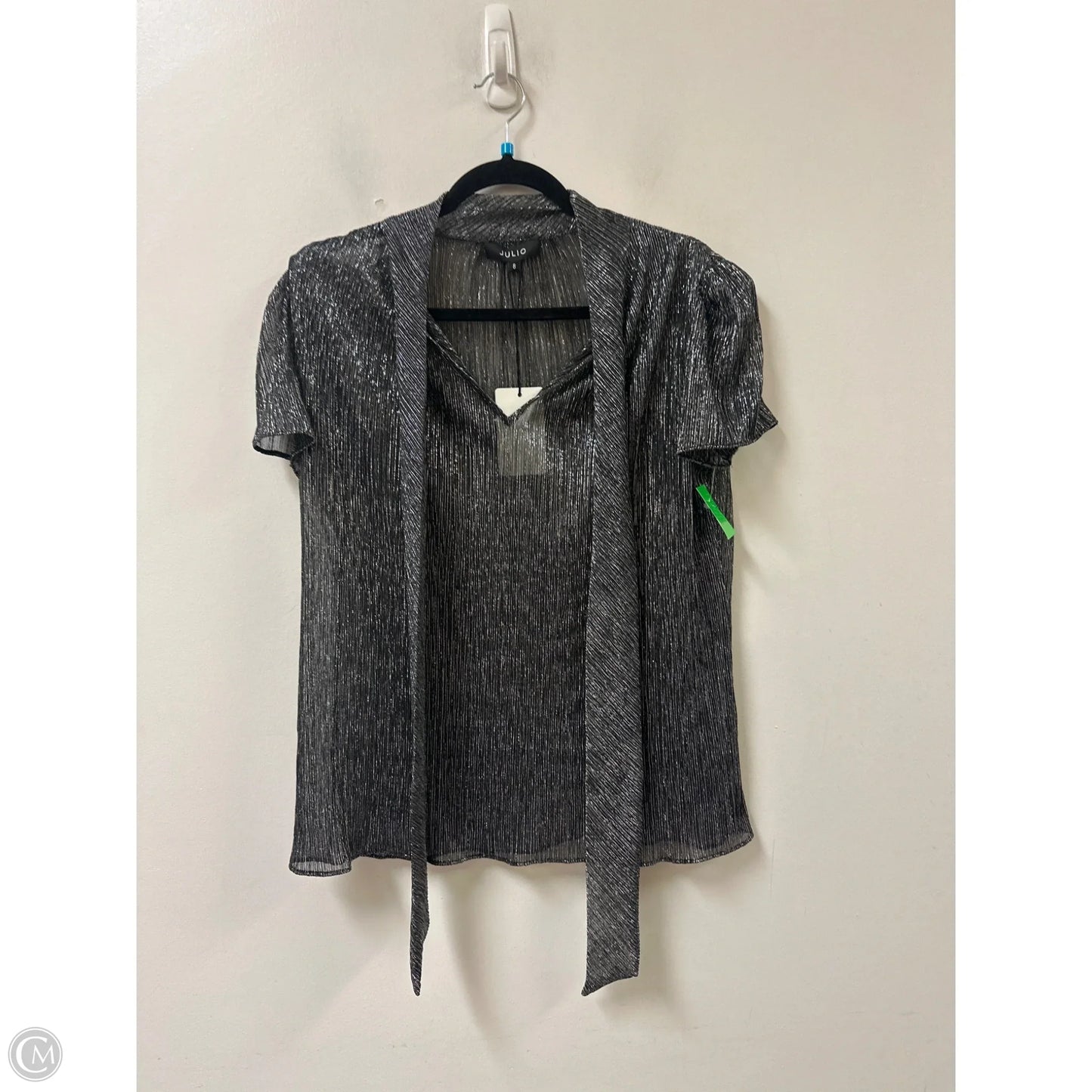Top Short Sleeve By Clothes Mentor In Silver, Size: M
