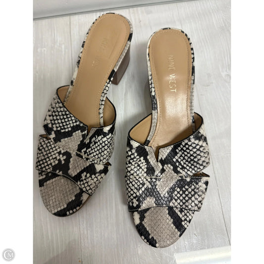 Shoes Heels Block By Nine West In Snakeskin Print, Size: 8