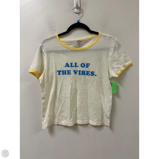 Top Short Sleeve By J. Crew In Yellow, Size: S