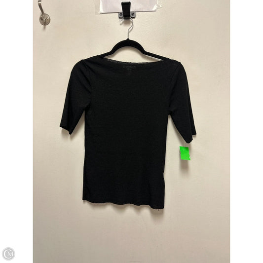 Top Short Sleeve By H&m In Black, Size: S