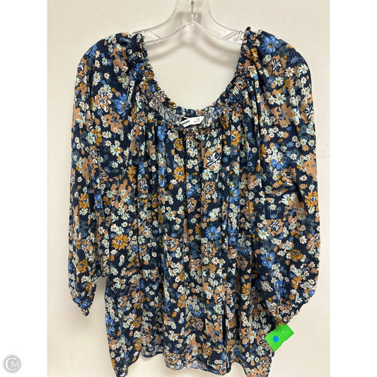 Top Long Sleeve By Sonoma In Blue, Size: 3x