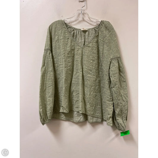 Top Long Sleeve By Ana In Green, Size: 2x