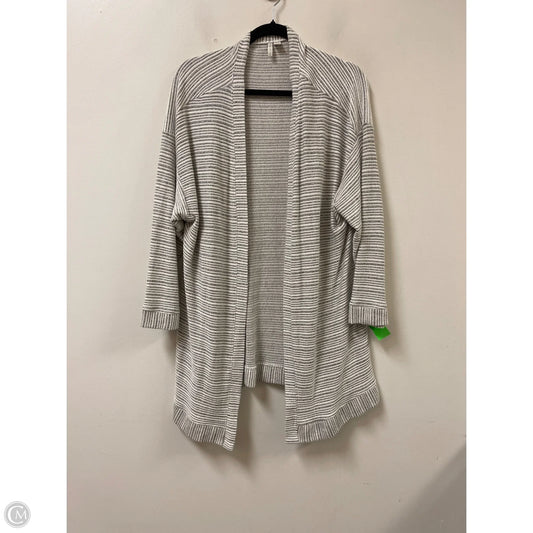 Sweater Cardigan By Cato In Striped Pattern, Size: 3x