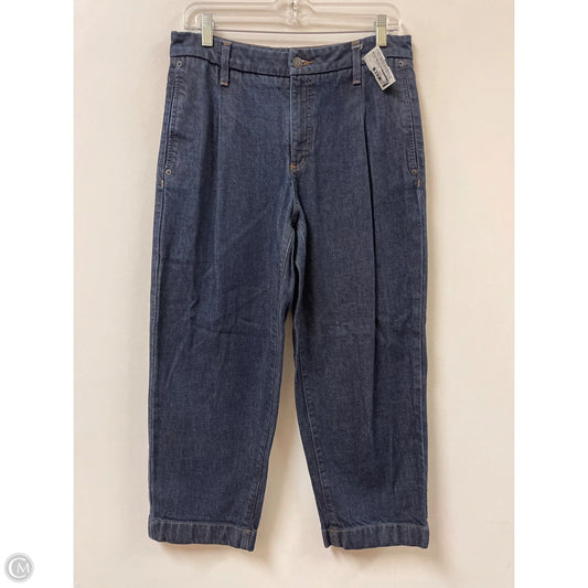 Jeans Straight By Banana Republic In Black Denim, Size: 8
