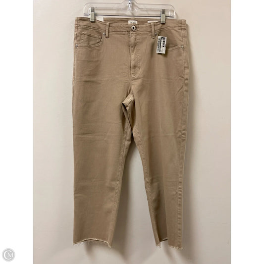 Jeans Straight By J. Jill In Tan, Size: 14