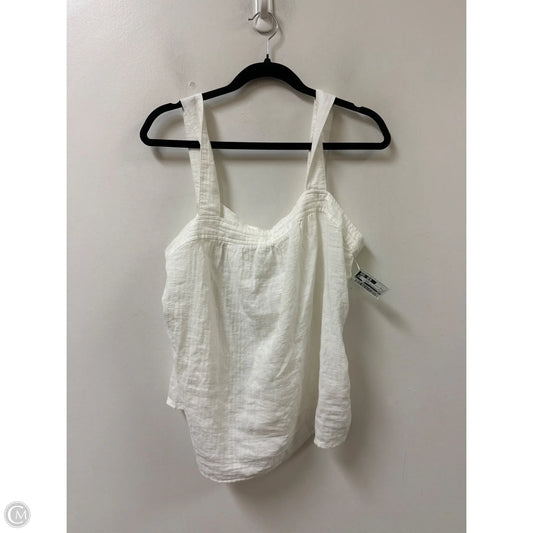 Top Sleeveless By Gap In White, Size: M