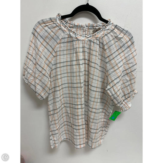 Top Short Sleeve By Loft In Striped Pattern, Size: S