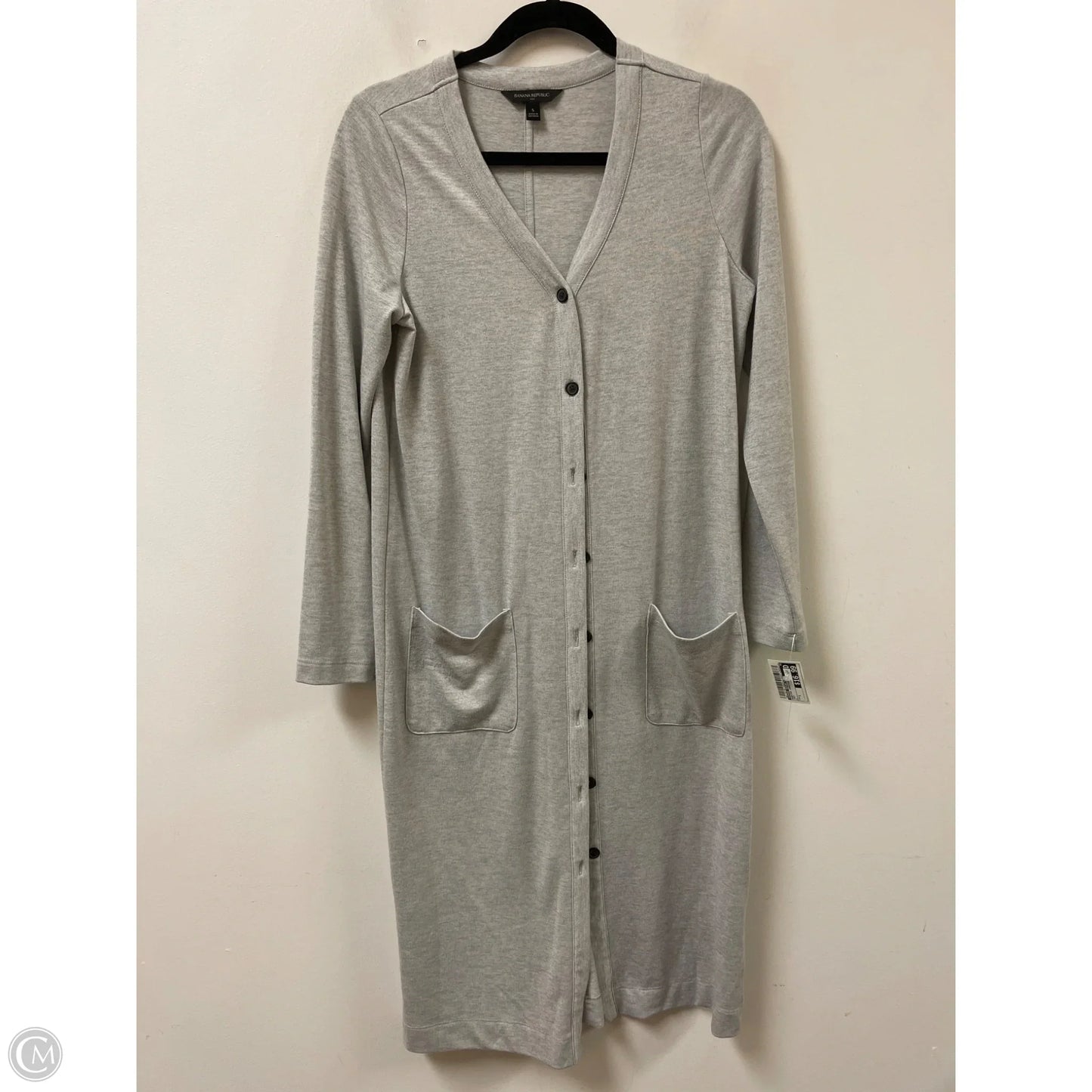 Sweater Cardigan By Banana Republic In Grey, Size: S