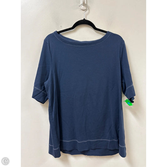 Top Short Sleeve By Chicos In Navy, Size: 2x