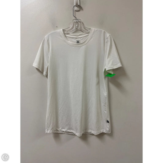 Athletic Top Short Sleeve By Mono B In White, Size: M