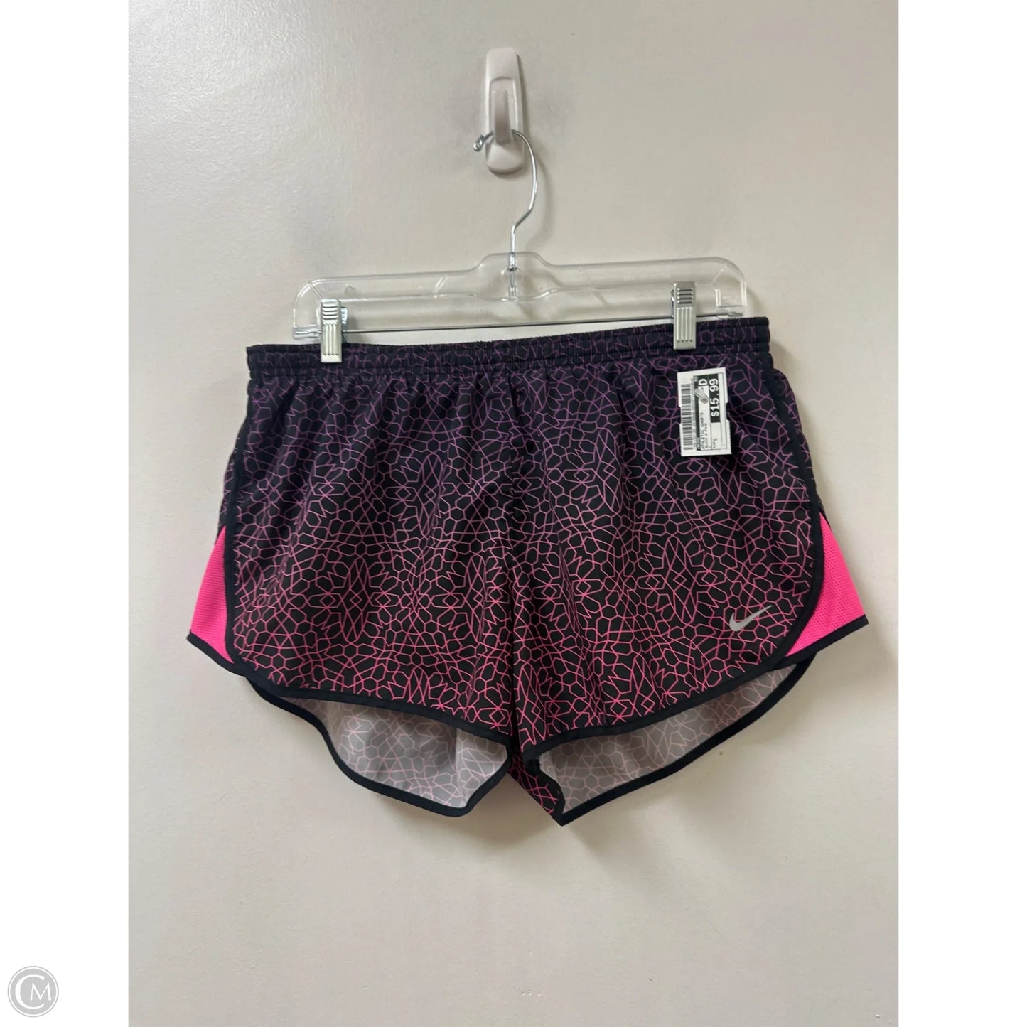 Athletic Shorts By Nike In Black & Pink, Size: L