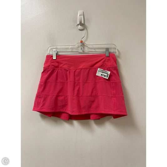 Athletic Skort By Lululemon In Pink, Size: 4