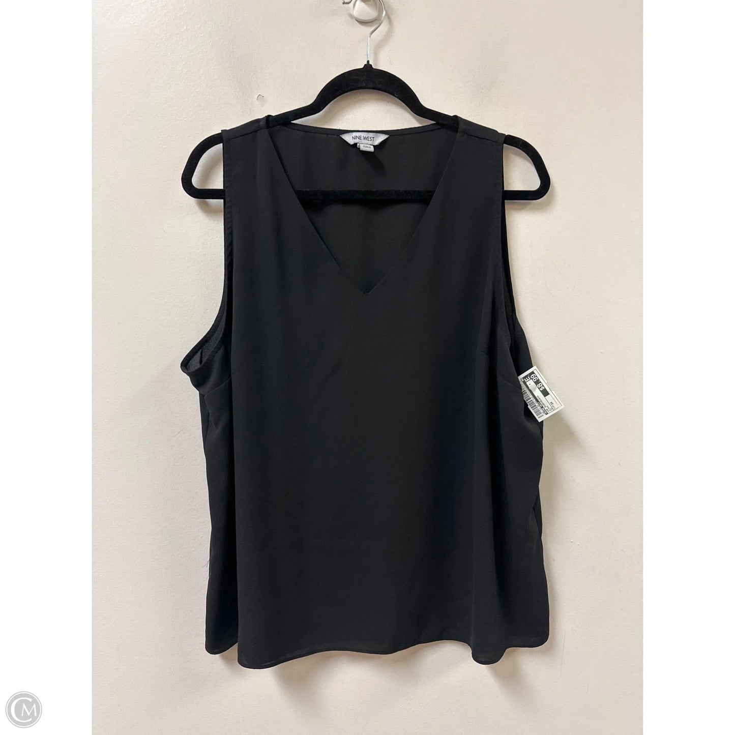 Top Sleeveless By Nine West In Black, Size: 2x