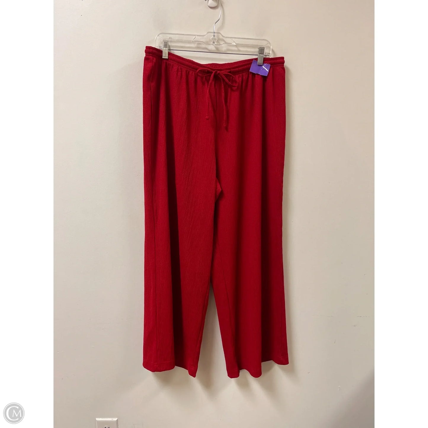 Pants Wide Leg By H&m In Red, Size: 16