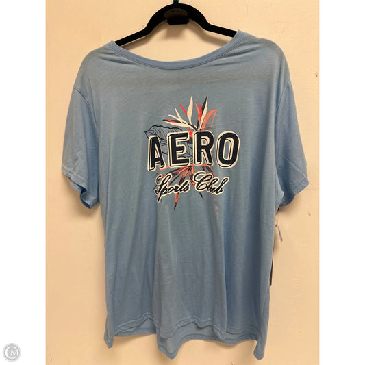 Top Short Sleeve By Aeropostale In Blue, Size: 2x
