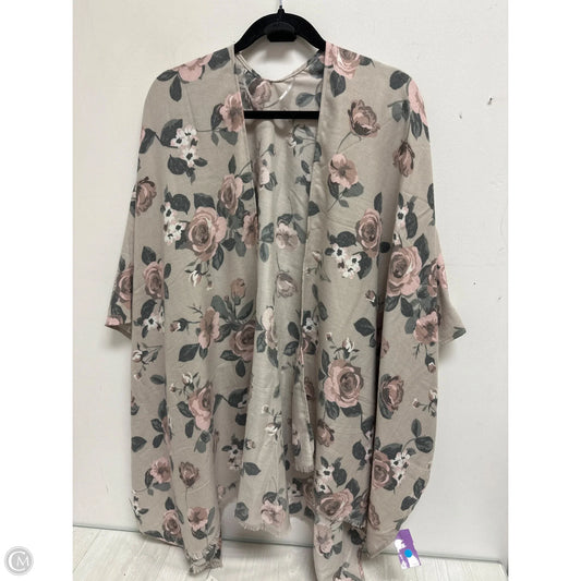 Sweater Cardigan By Clothes Mentor In Floral Print, Size: Osfm