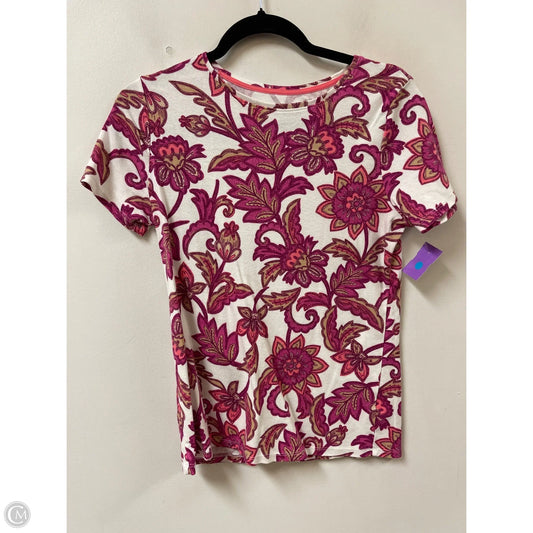 Top Short Sleeve Basic By Croft And Barrow In Purple, Size: S