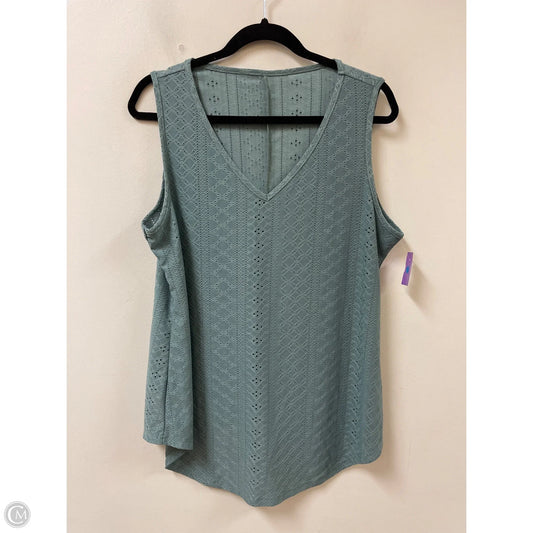 Top Sleeveless By Clothes Mentor In Blue, Size: 1x