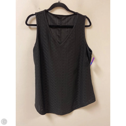 Top Sleeveless By Clothes Mentor In Black, Size: 1x