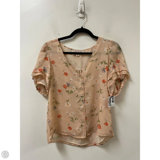 Top Short Sleeve By Philosophy In Peach, Size: S