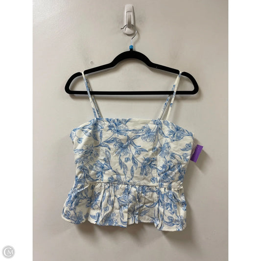 Top Sleeveless By A New Day In Blue & White, Size: S