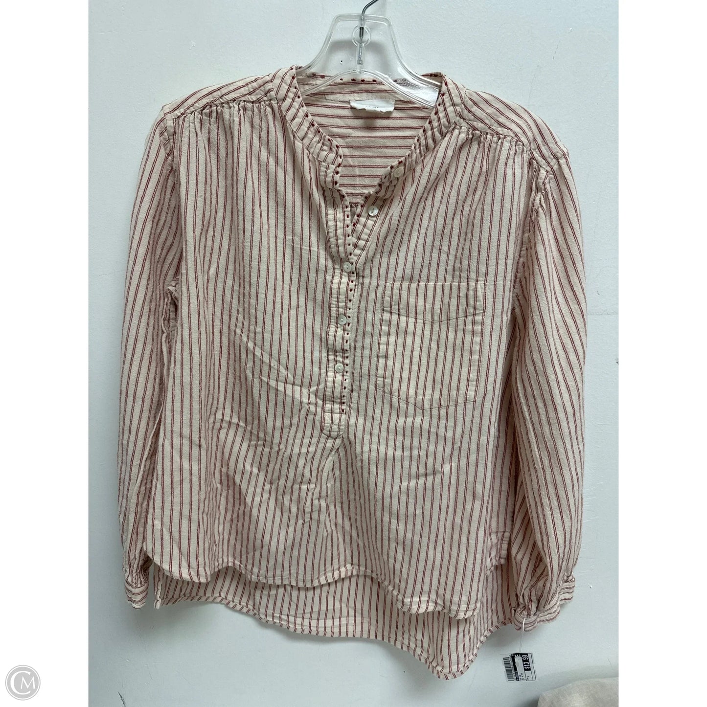 Top Long Sleeve By A Loves A In Red & Tan, Size: S