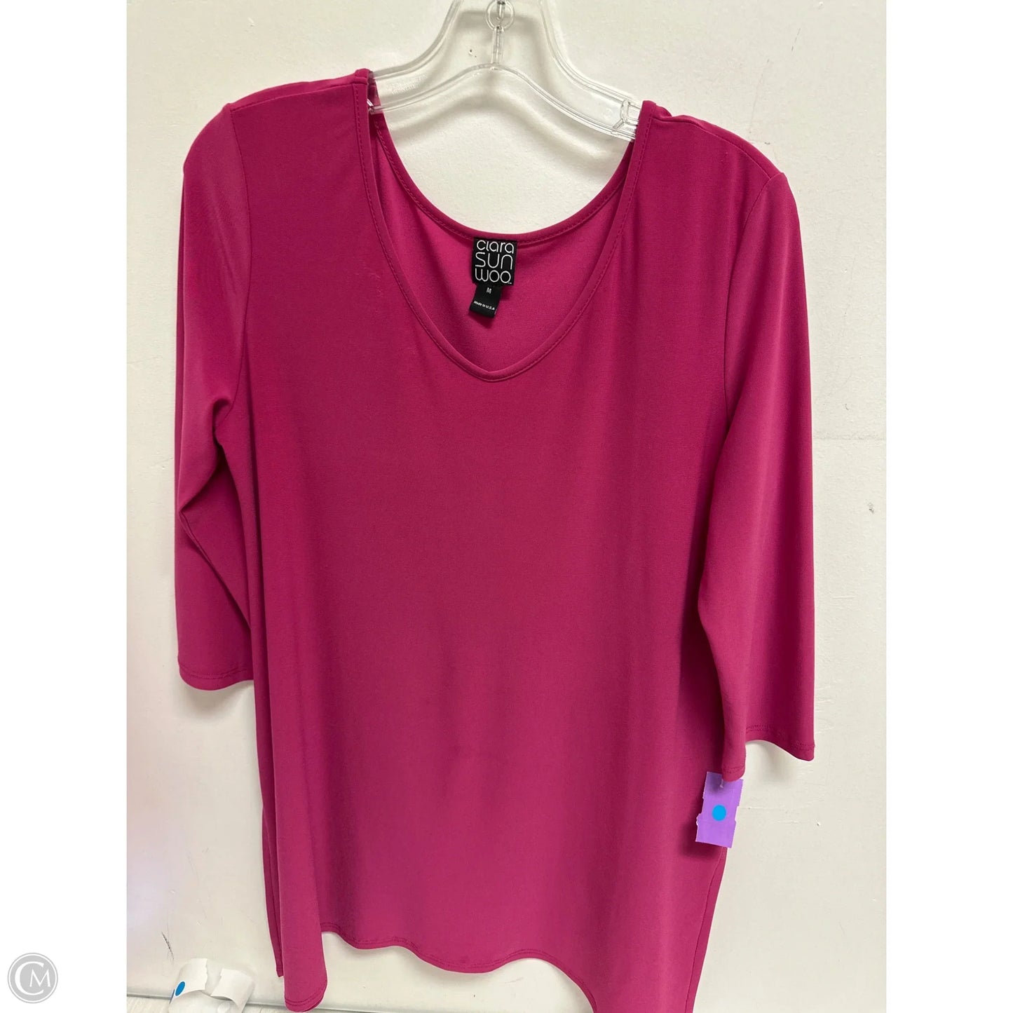 Tunic Long Sleeve By Clara Sun Woo In Pink, Size: M