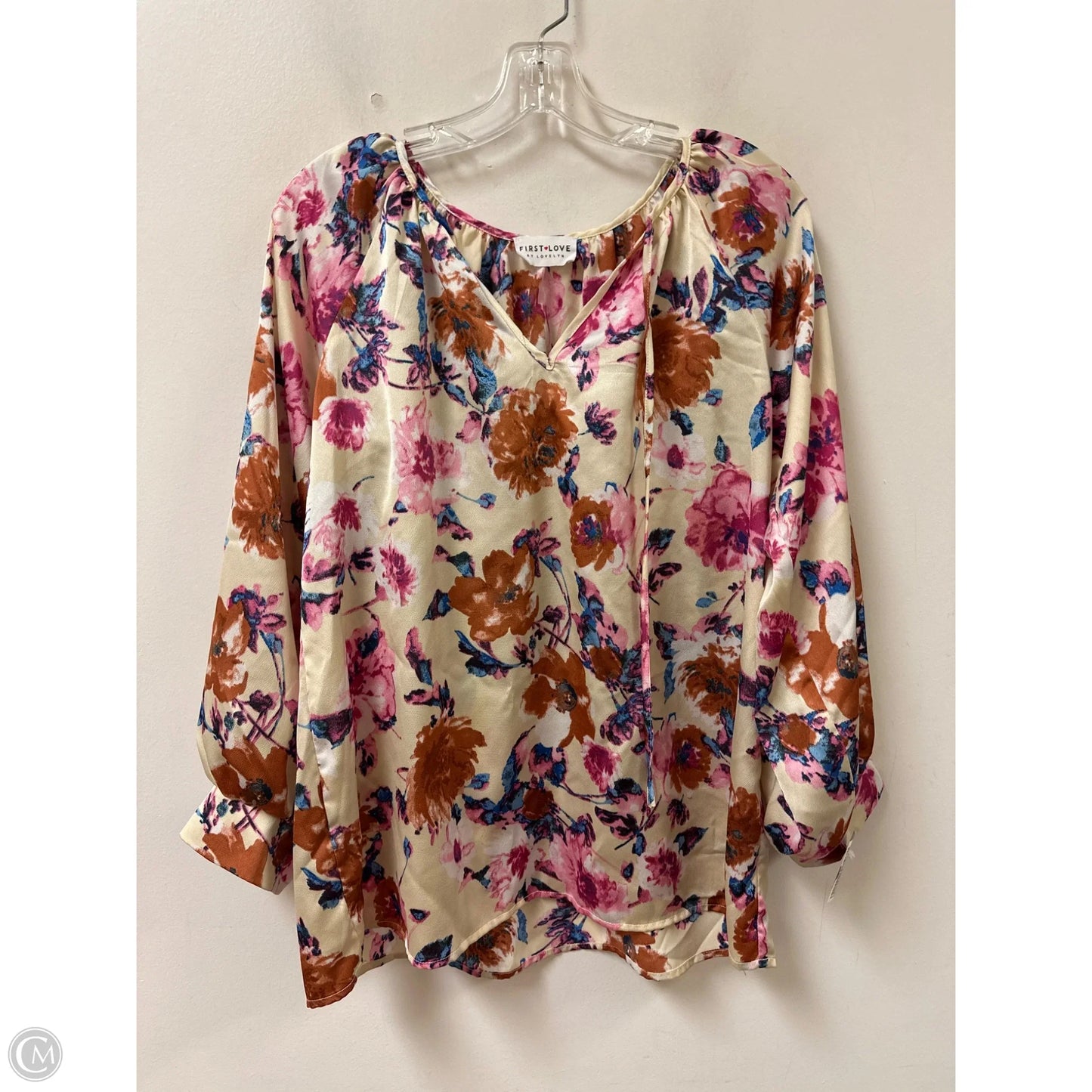 Top Long Sleeve By First Love In Floral Print, Size: S