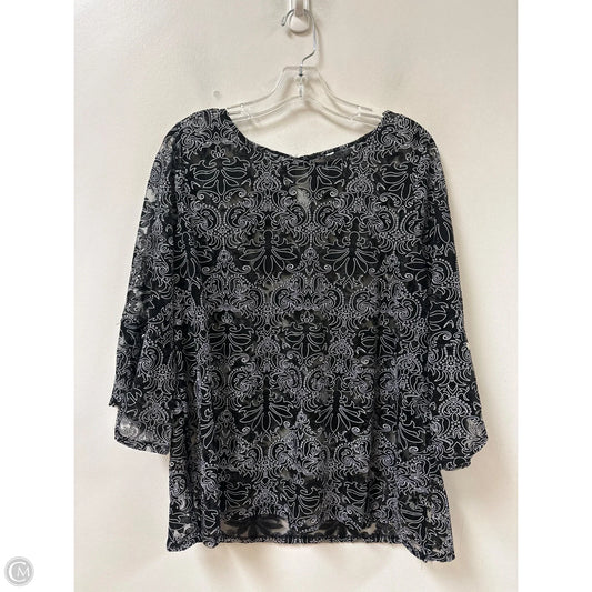 Top Long Sleeve By Clothes Mentor In Black, Size: L