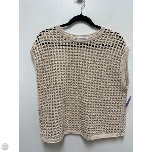Sweater Short Sleeve By Steve Madden In Tan, Size: L