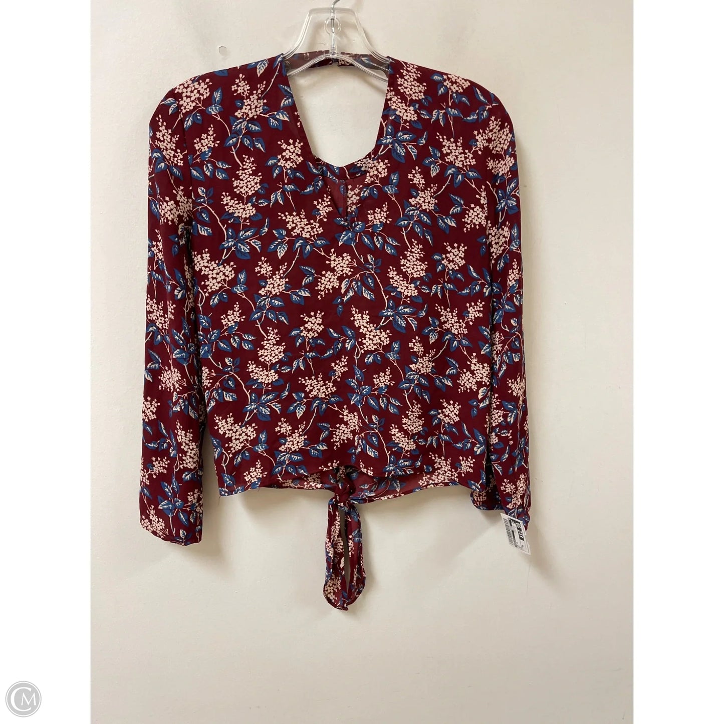 Top Long Sleeve By Madewell In Red, Size: Xs