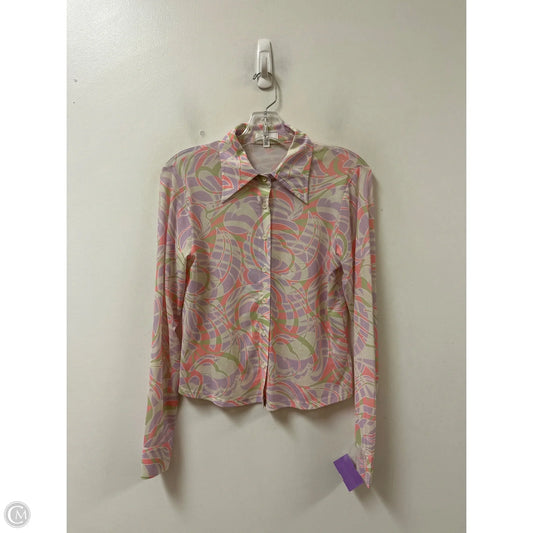 Top Long Sleeve By Bp In Pink & Purple, Size: Xs
