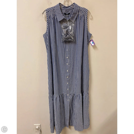 Dress Casual Maxi By Tommy Hilfiger In Navy, Size: M